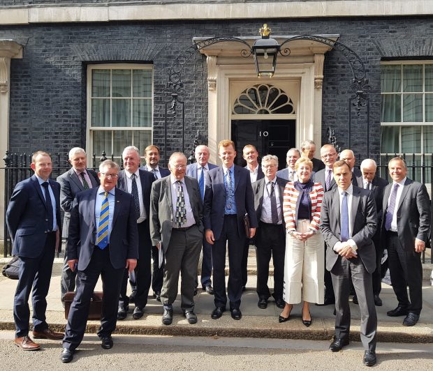 LEP chairs from across the UK outside 10 Downing Street.