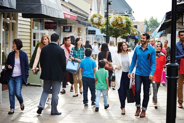 Shoppers at Bicester Village